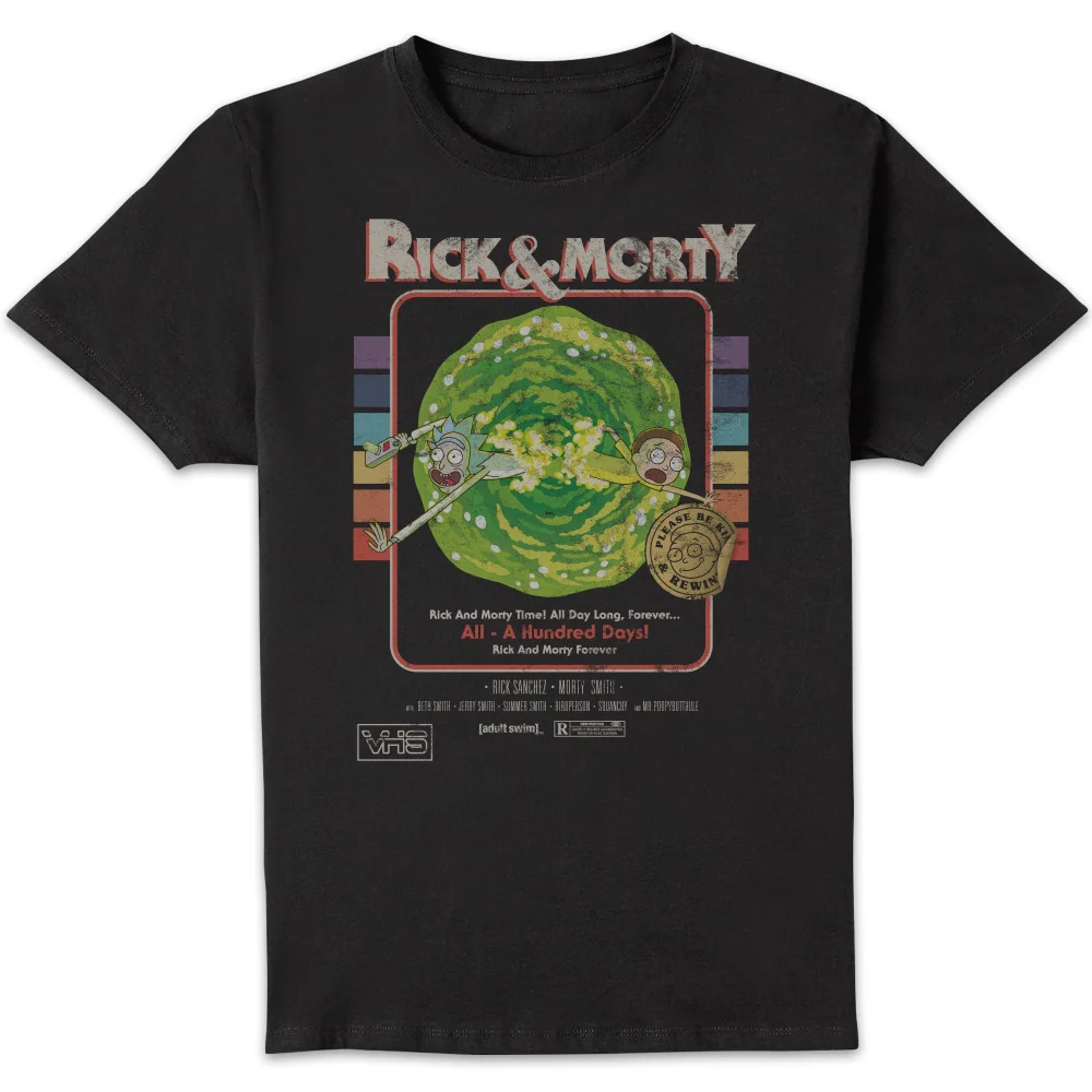 T-shirt - Rick and Morty A Hundred Days VHS - Noir - S Image 1