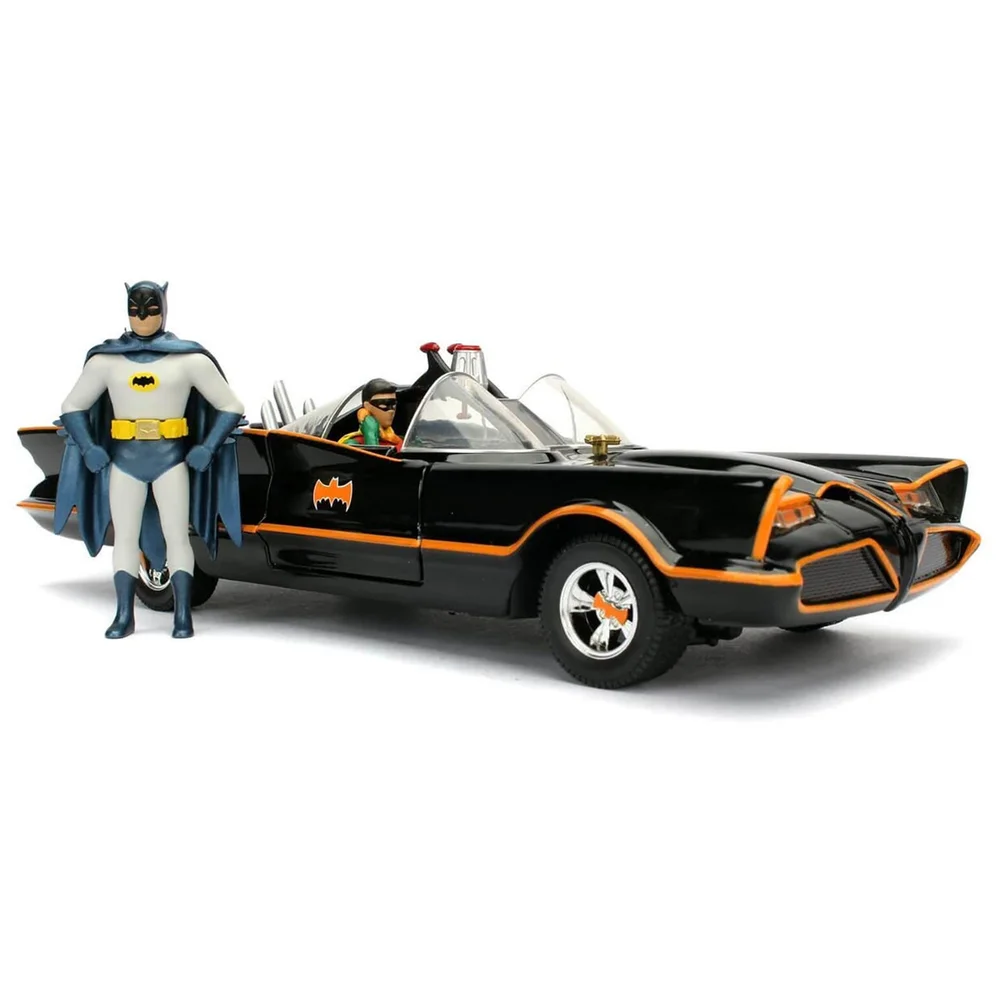 Figurine moulée échelle 1:24 Jada Batmobile 1966 avec Batman et Robin Image 1