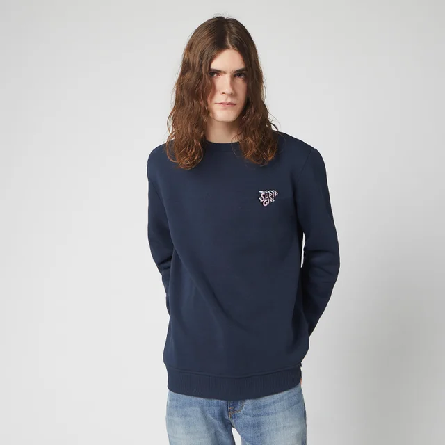 Sweat-shirt Unisexe DC Super Girl Brodé - Bleu Marine