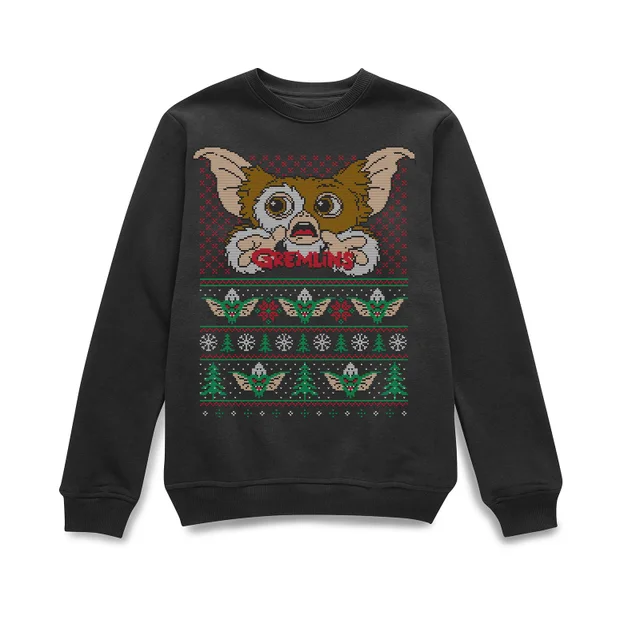 Gremlins Ugly Knit Pull de Noël - Noir
