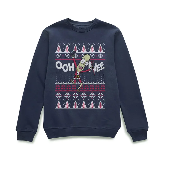 Rick and Morty Ooh Wee Pull de Noël - Bleu Marine