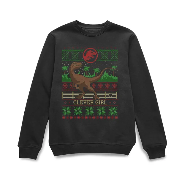 Jurassic Park Clever Girl Pull de Noël - Noir