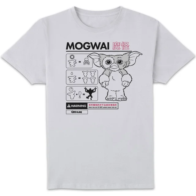 Gremlins Mogwai Instructional Men's T-Shirt - White