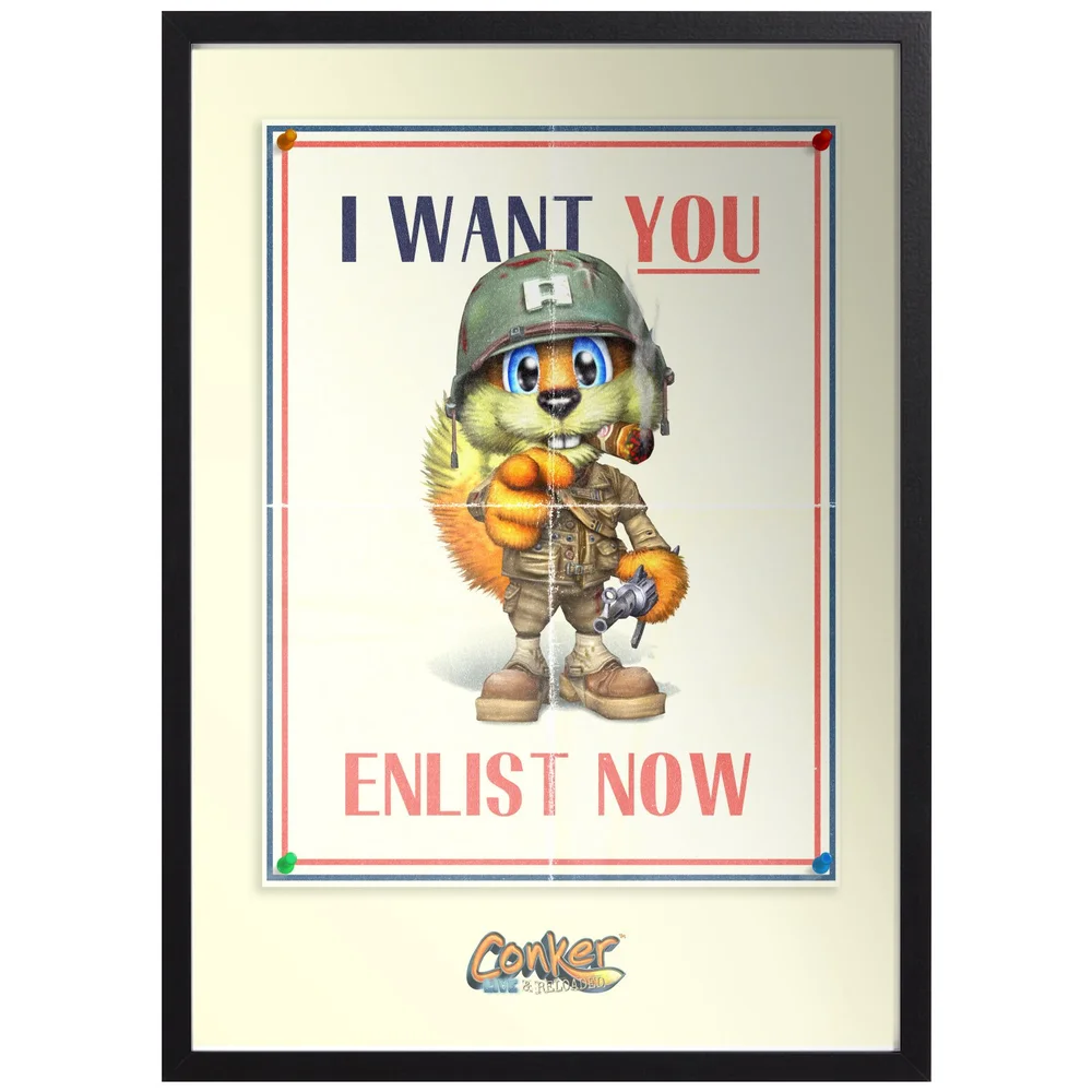 Conker I Want You Giclee Art Print - A4 - Print Only Image 1