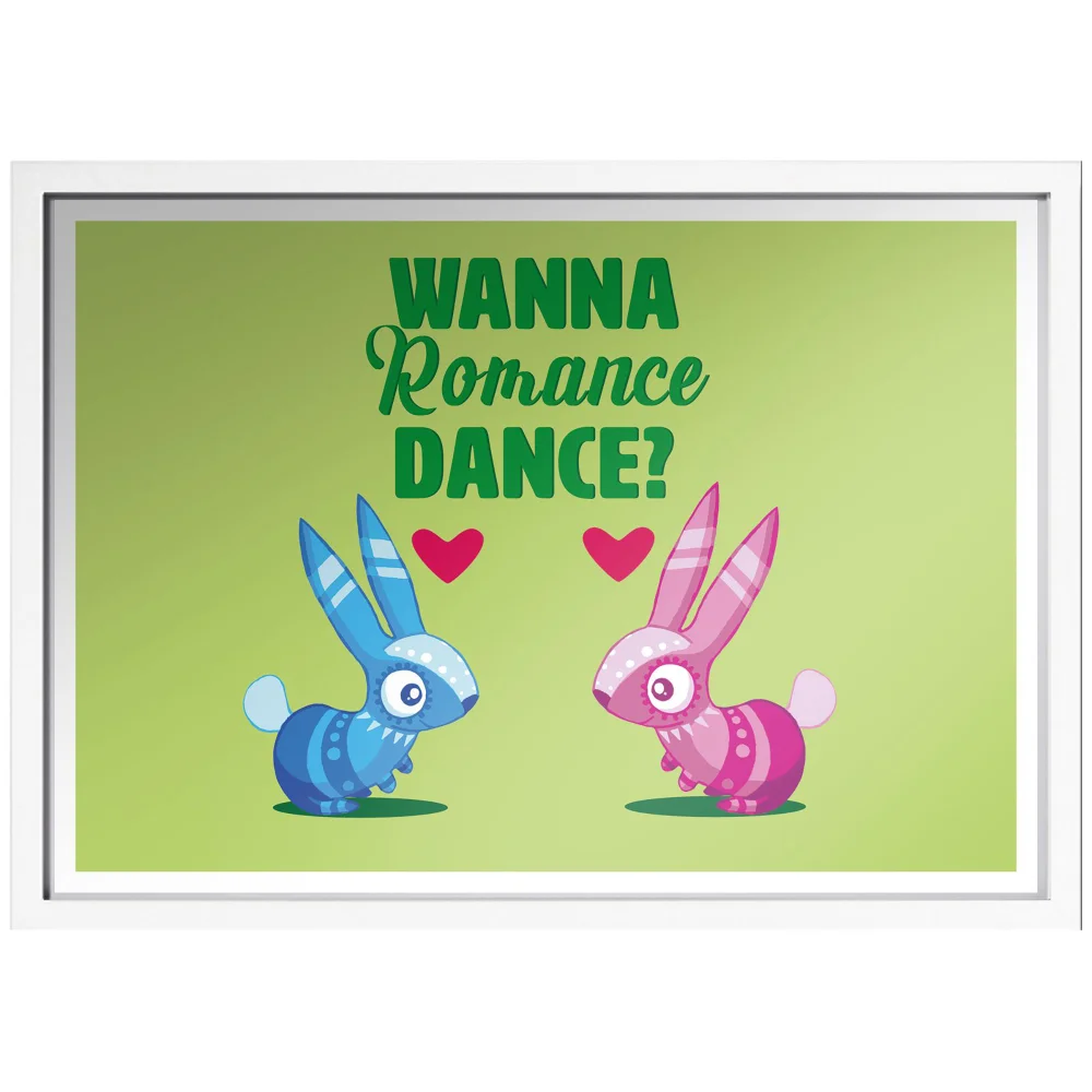Viva Piñata Wanna Romance Dance Rabbit Art Print Giclee Art Print - A4 - White Frame Image 1