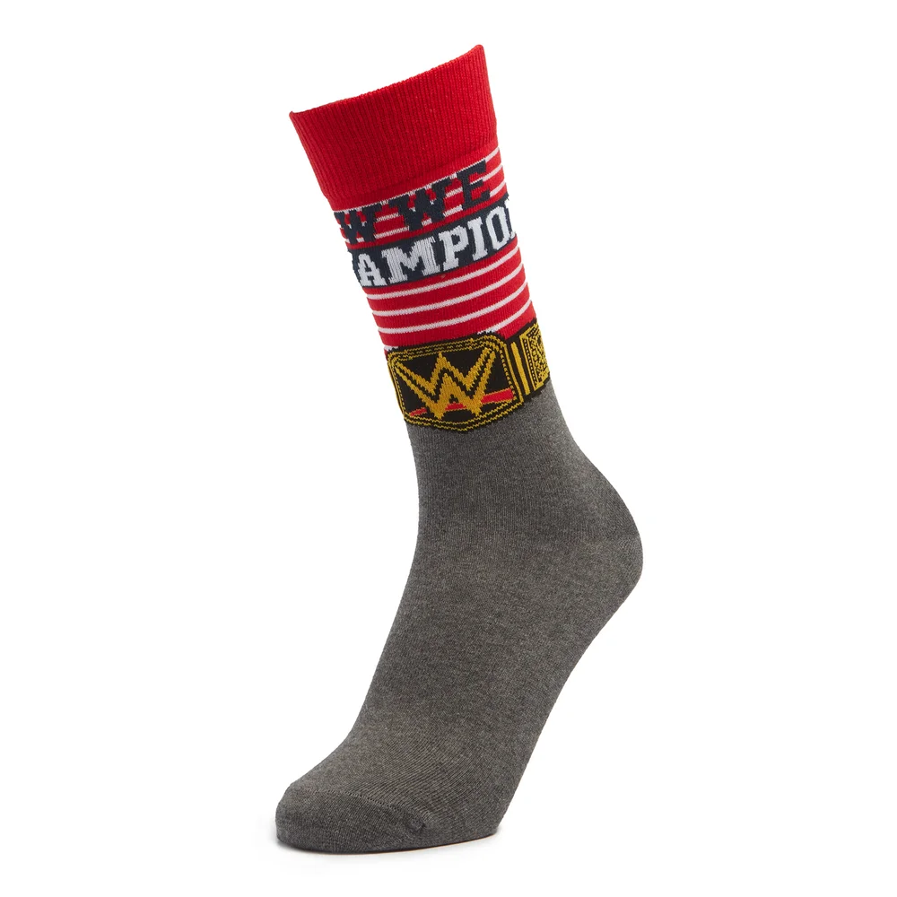 Men's WWE Champion Belt Socks - Grey - UK 4-7.5 Image 1