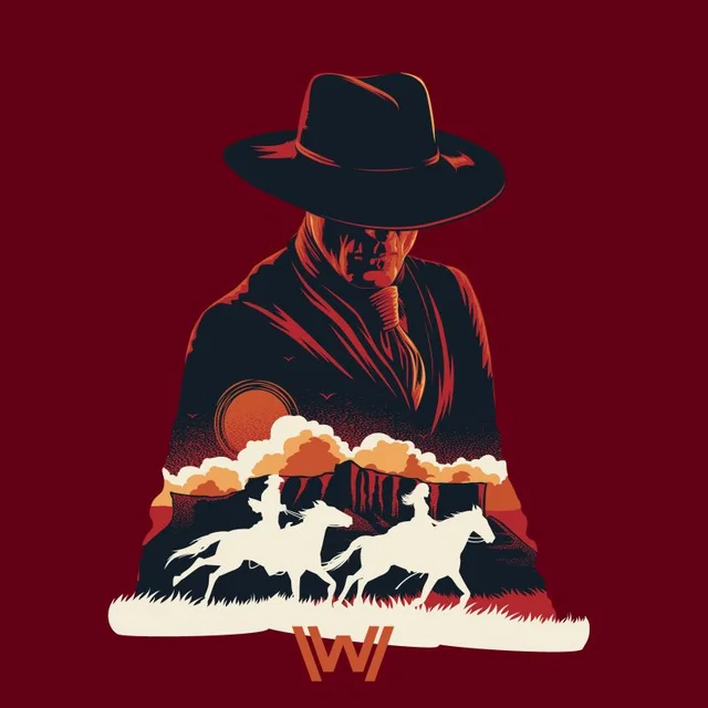 Westworld The Door Men's T-Shirt - Burgundy
