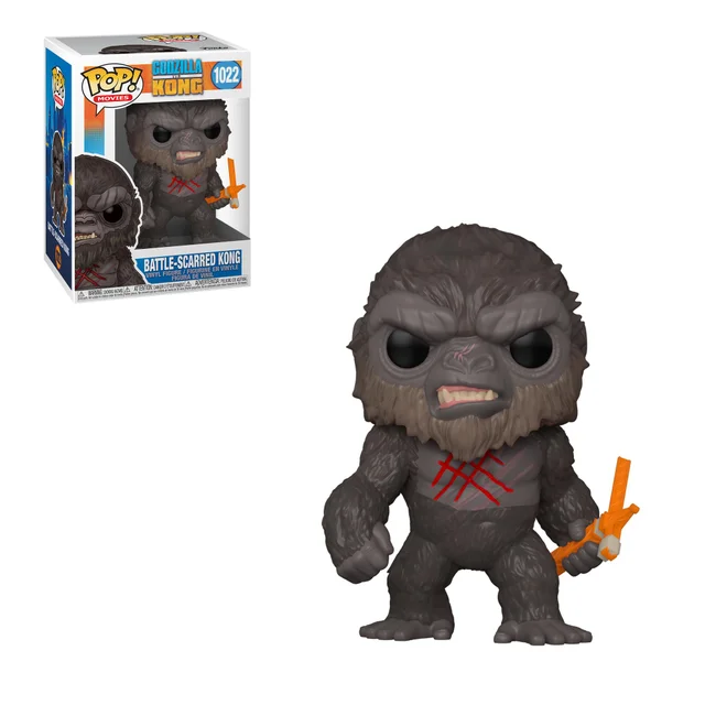 Godzilla contre Kong Kong Usé par la Guerre Pop ! Figurine en Vinyle
