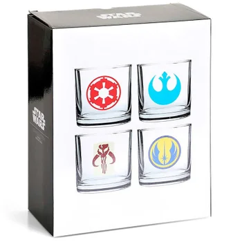 Verres Star Wars - Lot de 4 Logos Classiques