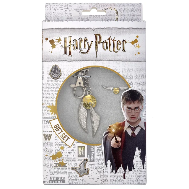 Collier et boucles d'oreilles Snitch Doré, Coffret cadeau Harry Potter