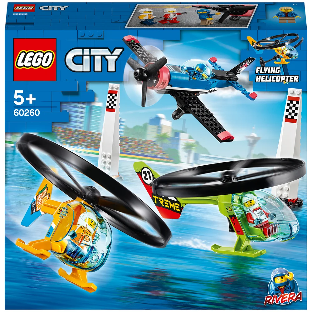 LEGO City : Ensemble de Jeux de construction La course aérienne incluant Avion et helicoptères Jouet (60260) Image 1