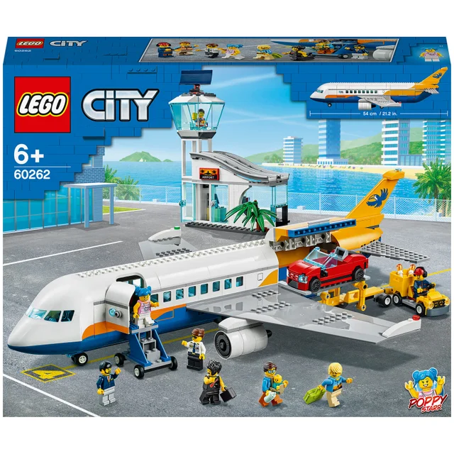 LEGO City: L’avion de Passagers, Jouet de Construction Terminal et Camion pour Enfants(60262)