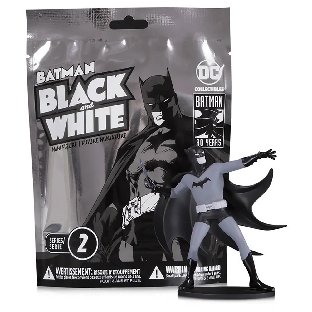 DC Collectibles DC Comics Batman Noir et Blanc Mini Figurine Blind Bag - Vague 2 (Assortiment) Image 1