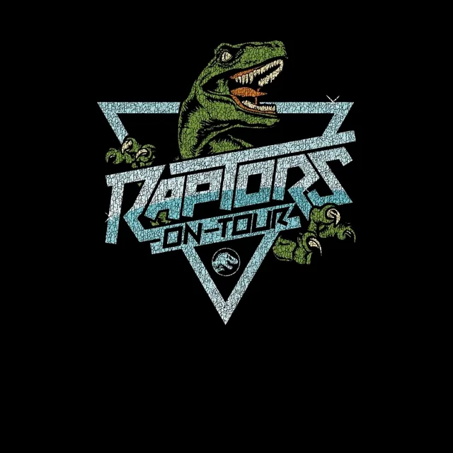 T-shirt Jurassic Park Raptors On Tour Stroke - Noir - Homme