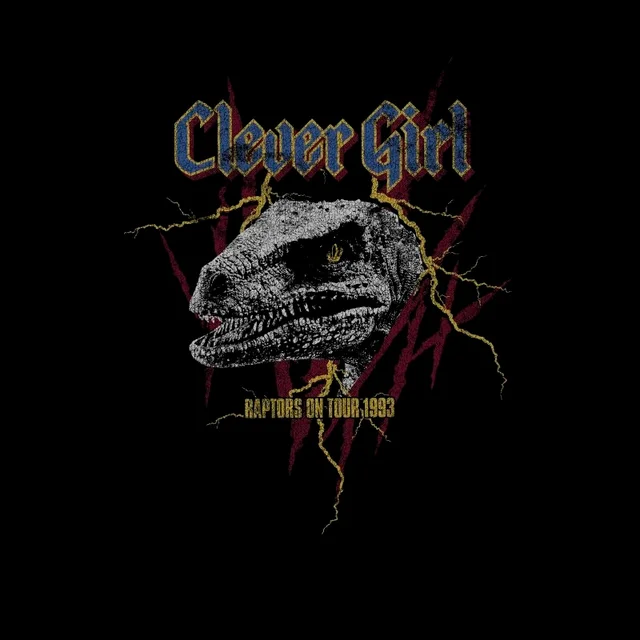T-shirt Jurassic Park Clever Girl Raptors On Tour - Noir - Homme