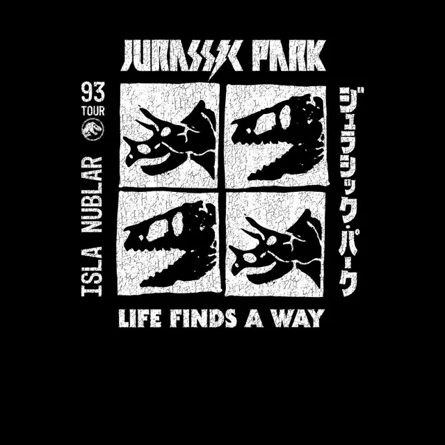 T-shirt Jurassic Park The Faces - Noir - Homme