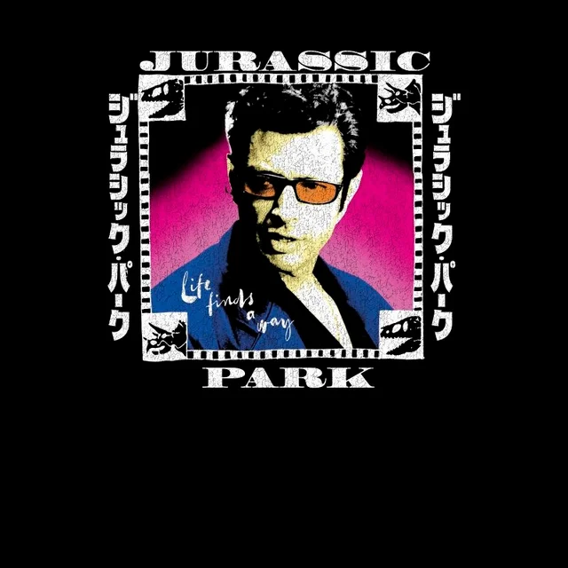 T-shirt Jurassic Park Jeff - Noir - Homme