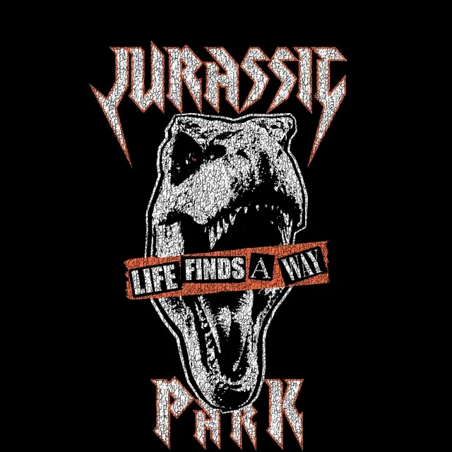 T-shirt Jurassic Park Rex Punk - Noir - Homme