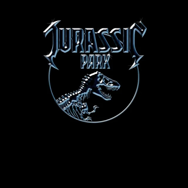 T-shirt Jurassic Park Logo Metal - Noir - Homme