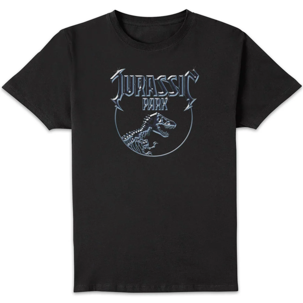 T-shirt Jurassic Park Logo Metal - Noir - Homme - S Image 1