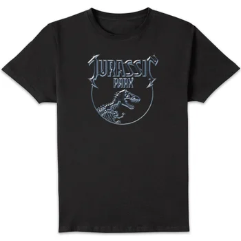 T-shirt Jurassic Park Logo Metal - Noir - Femme