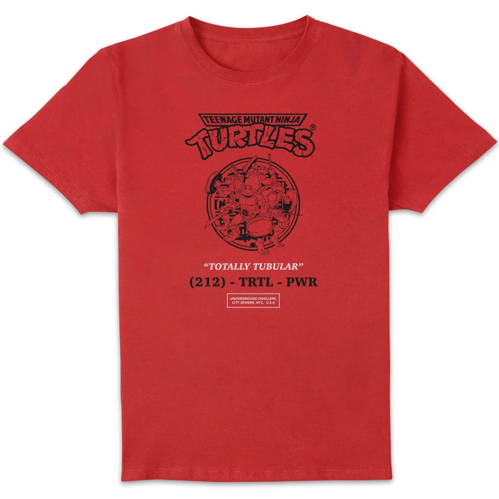 T-shirt Tortues Ninja Totally Tubular unisexe - Rouge - S Image 1