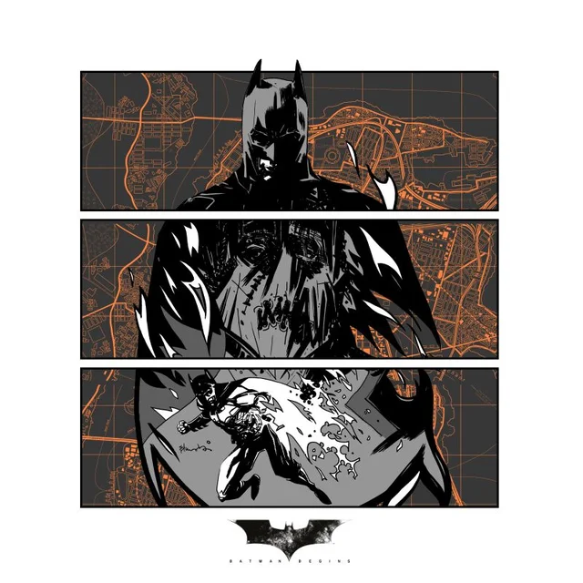 T-Shirt Batman Begins Gotham City Defender Homme - Blanc