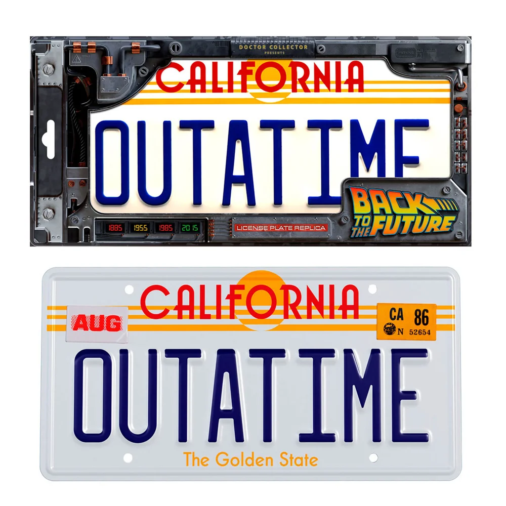 Doctor Collector Retour vers le futur - Réplique de plaque d'immatriculation Outatime Image 1