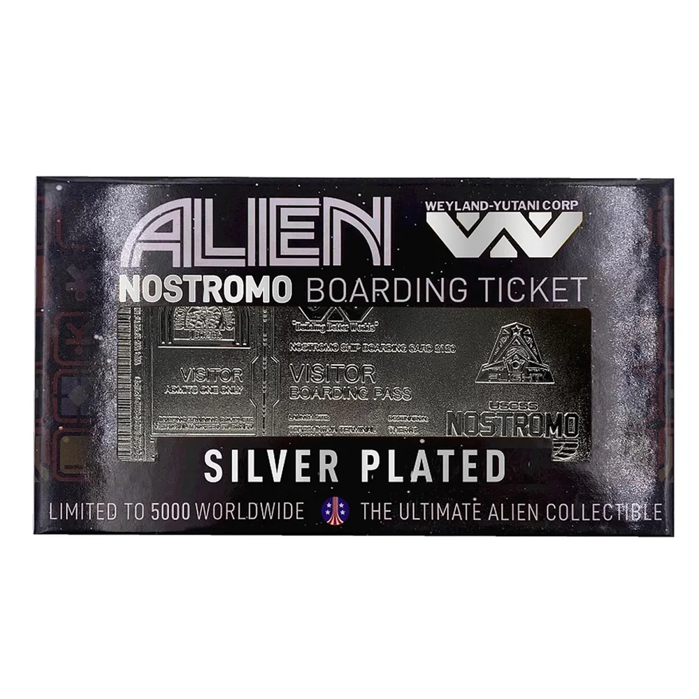 Billet d'embarquement pour le Nostromo Alien plaqué argent, Édition Limitée Image 1