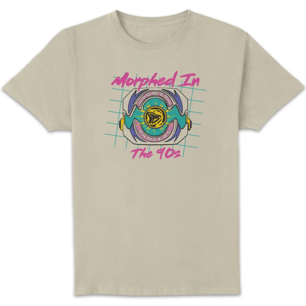 T-shirt Power Rangers Morphed Into 90's - Blanc Vintage Wash - Unisexe - M - White Vintage Wash Image 1