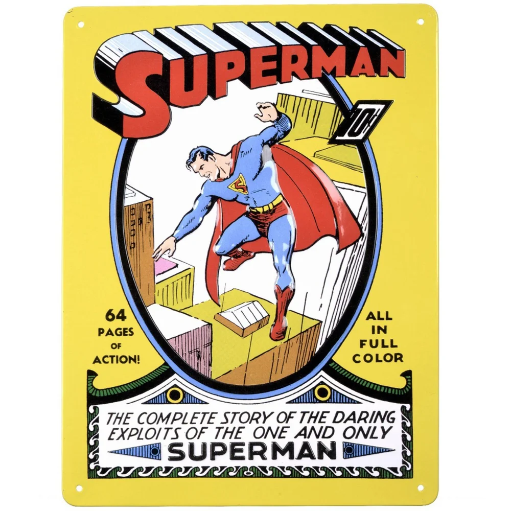 Assiette en fer blanc DC Comics Superman Image 1