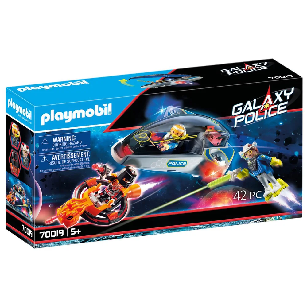 Playmobil Galaxy Véhicule volant des policiers de l'espace (70019) Image 1