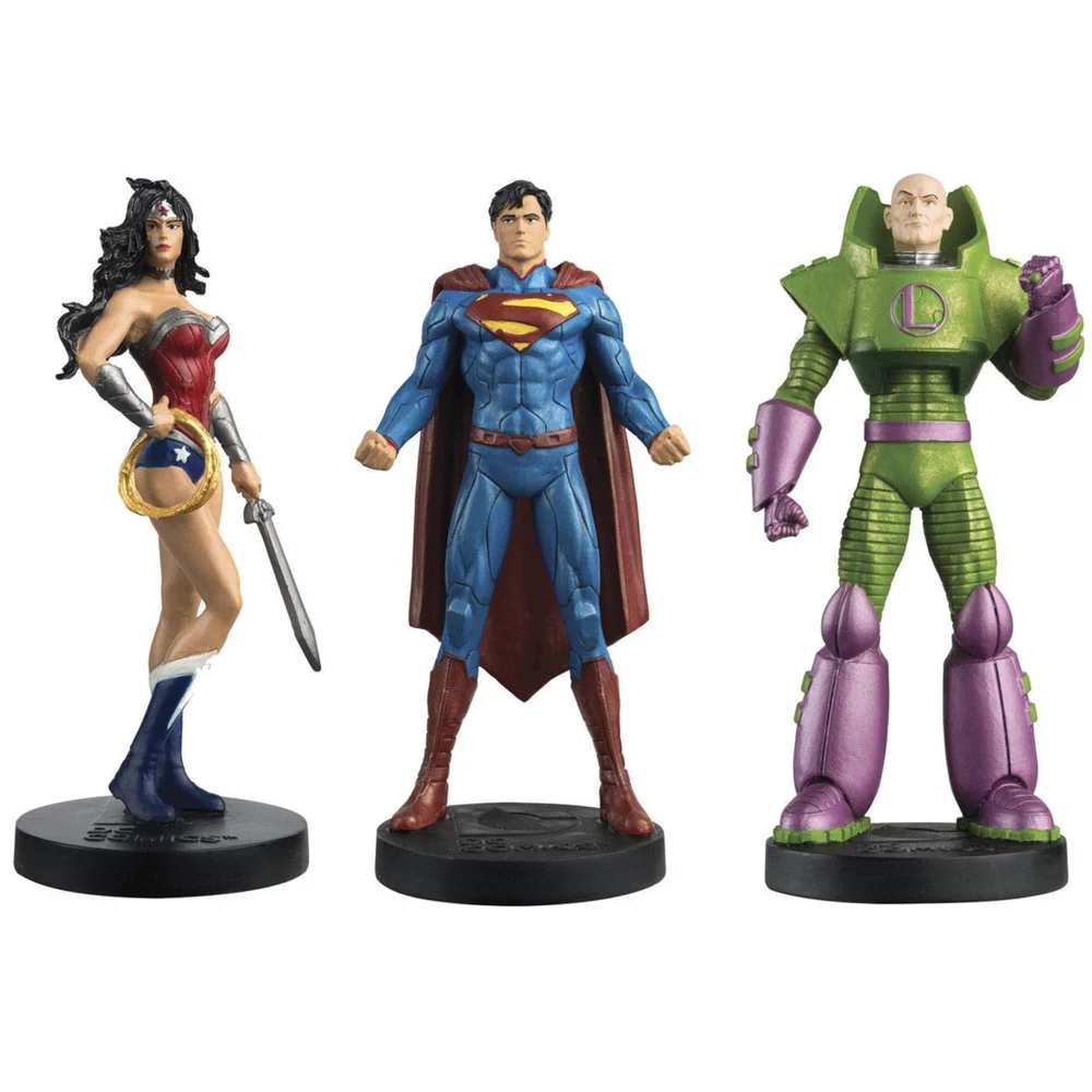 Eaglemoss DC Comics Masterpiece Collection Justice League (Superman, Wonder Woman, Lex Luthor) 3-Pack Statue Image 1