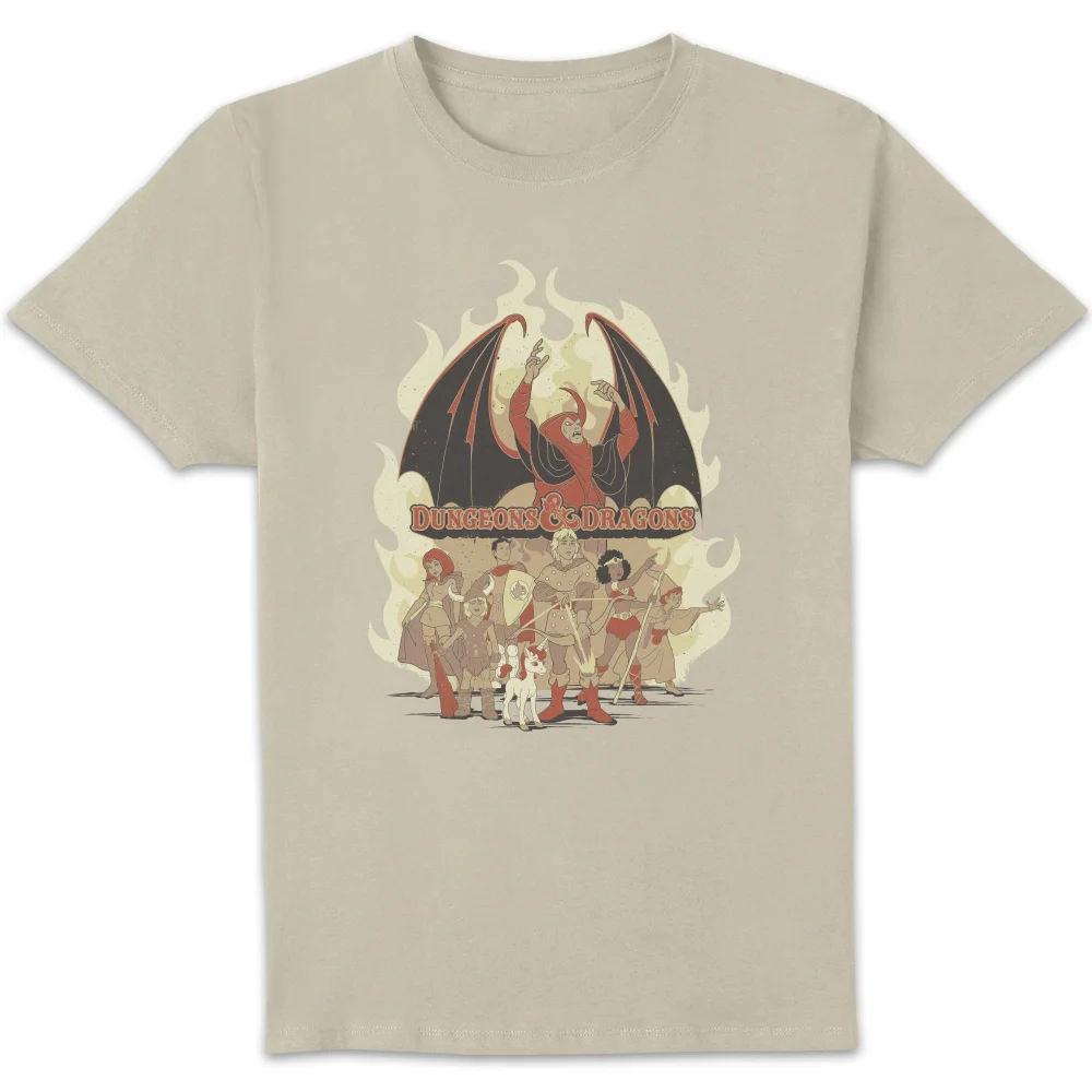 Donjons & Dragons D&D Cartoon The Party unisexe t-shirt - blanc Vintage Wash - S - White Vintage Wash Image 1