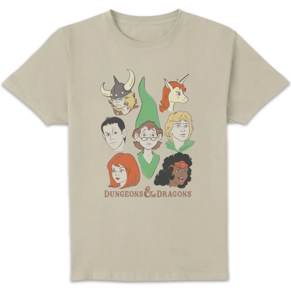 Donjons & Dragons D&D Cartoon The Party unisexe t-shirt - blanc Vintage Wash - S - White Vintage Wash Image 1
