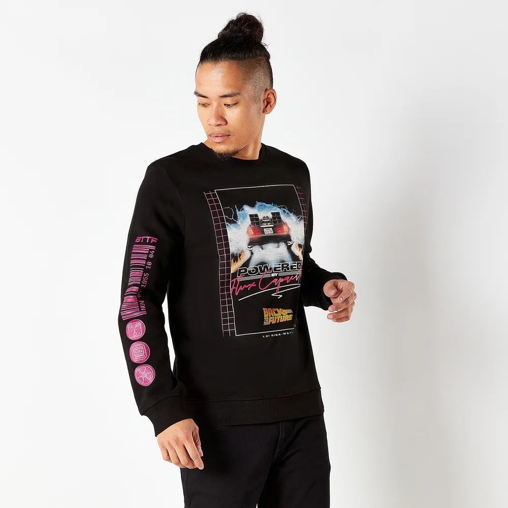 Retour Vers Le Futur Flux Capacitor 80s Sweatshirt - Noir - S Image 1