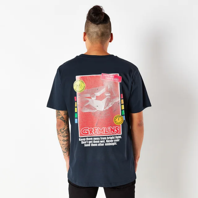 Gremlins Retro Cover T-Shirt Homme - Bleu Marine