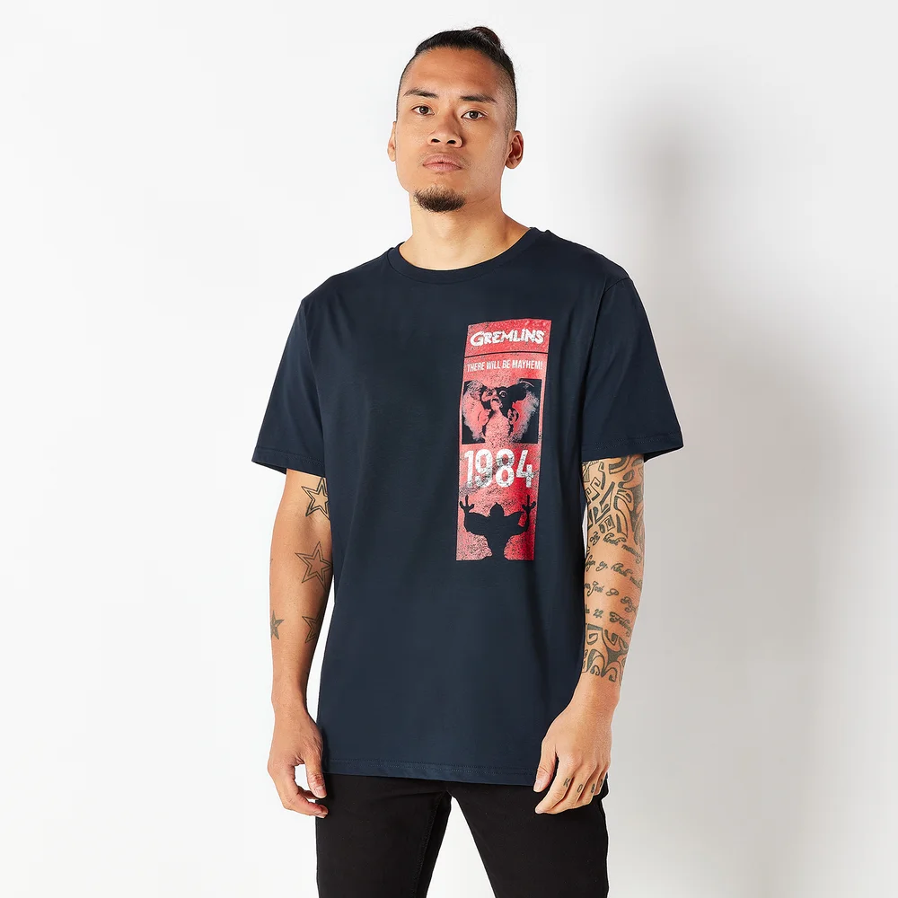 Gremlins Retro Cover T-Shirt Homme - Bleu Marine - S Image 1
