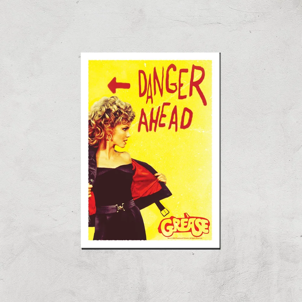Grease Danger Road Affiche - A4 - Print Only Image 1