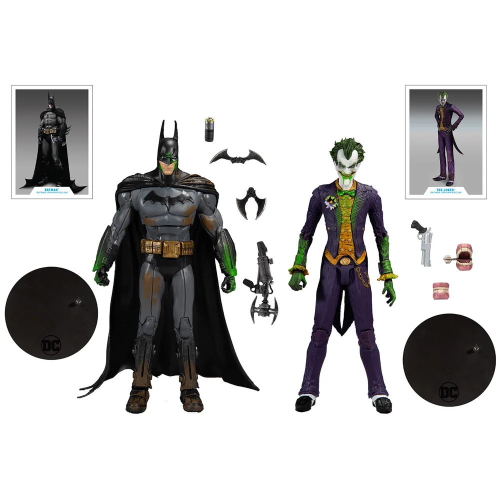 McFarlane DC Gaming Multipack - Arkham Batman Vs. Arkham Figurine Joker Image 1