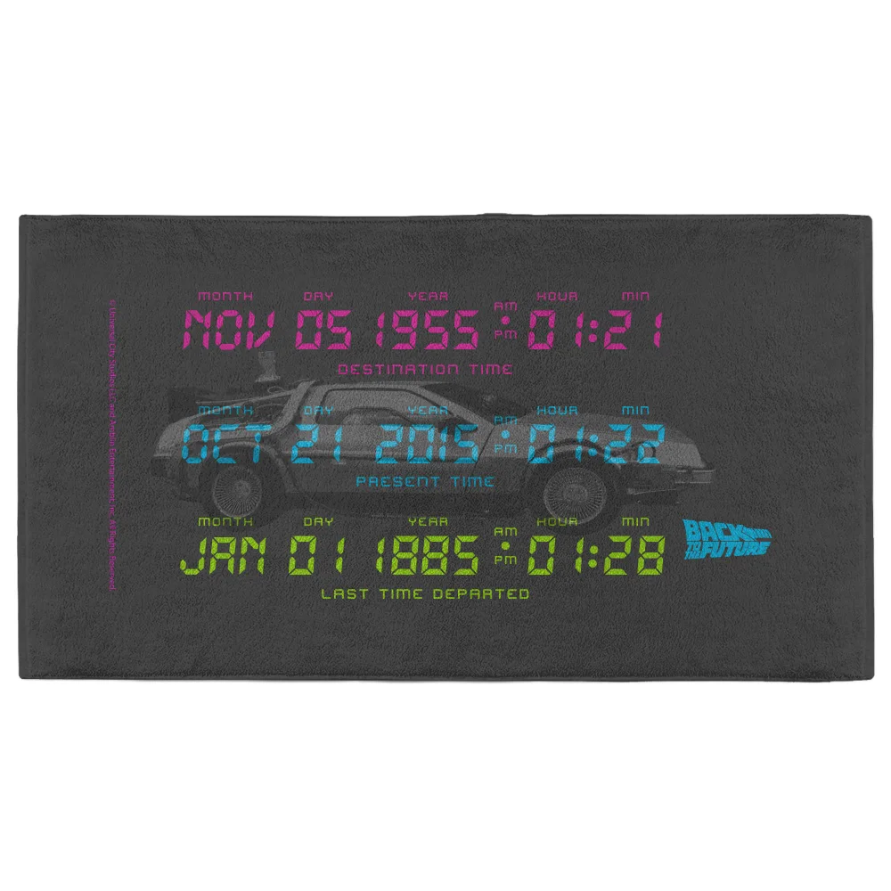 Back to the Future Car Dates - Fitness Towel Image 1