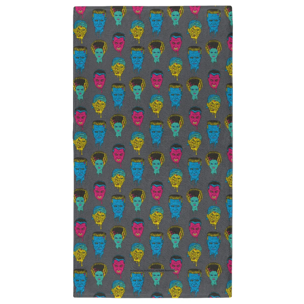 Universal Monsters Frankensteins Bride Mixed Pattern - Fitness Towel Image 1