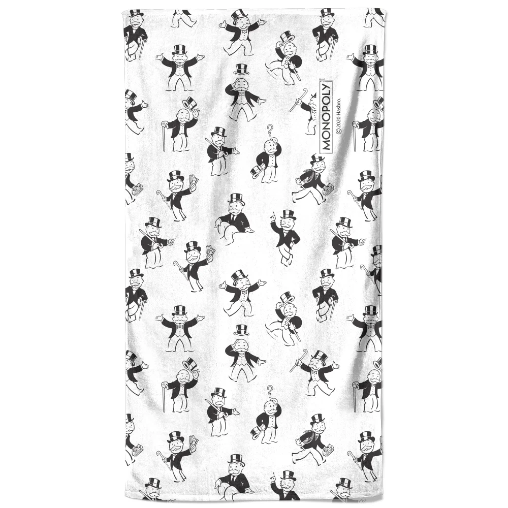 Monopoly Man Pattern Beach Towel Image 1