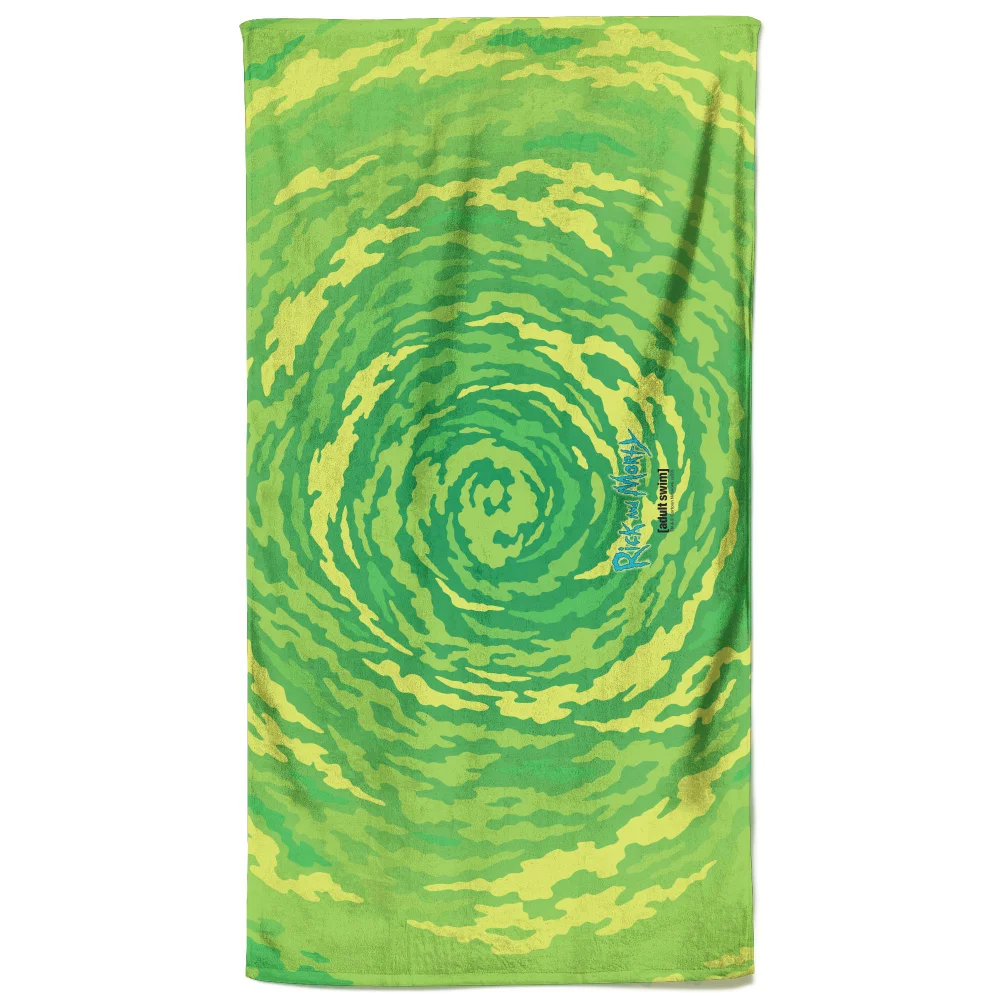 Rick and Morty Portal All Over Pattern Beach Towel Image 1
