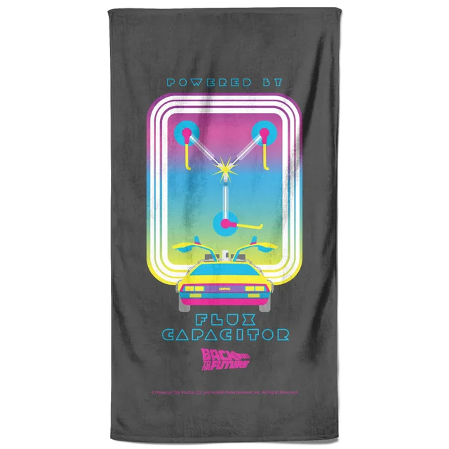 Back To The Future Flux Capacitor Beach Towel