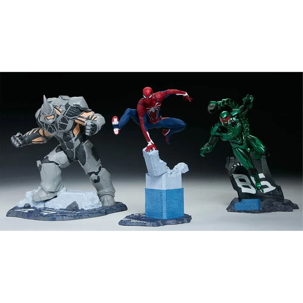 PCS Collectibles Marvel's Spider-Man Statuettes échelle 1/12 Spider-Man, Rhino et Scorpion 17 cm Image 1
