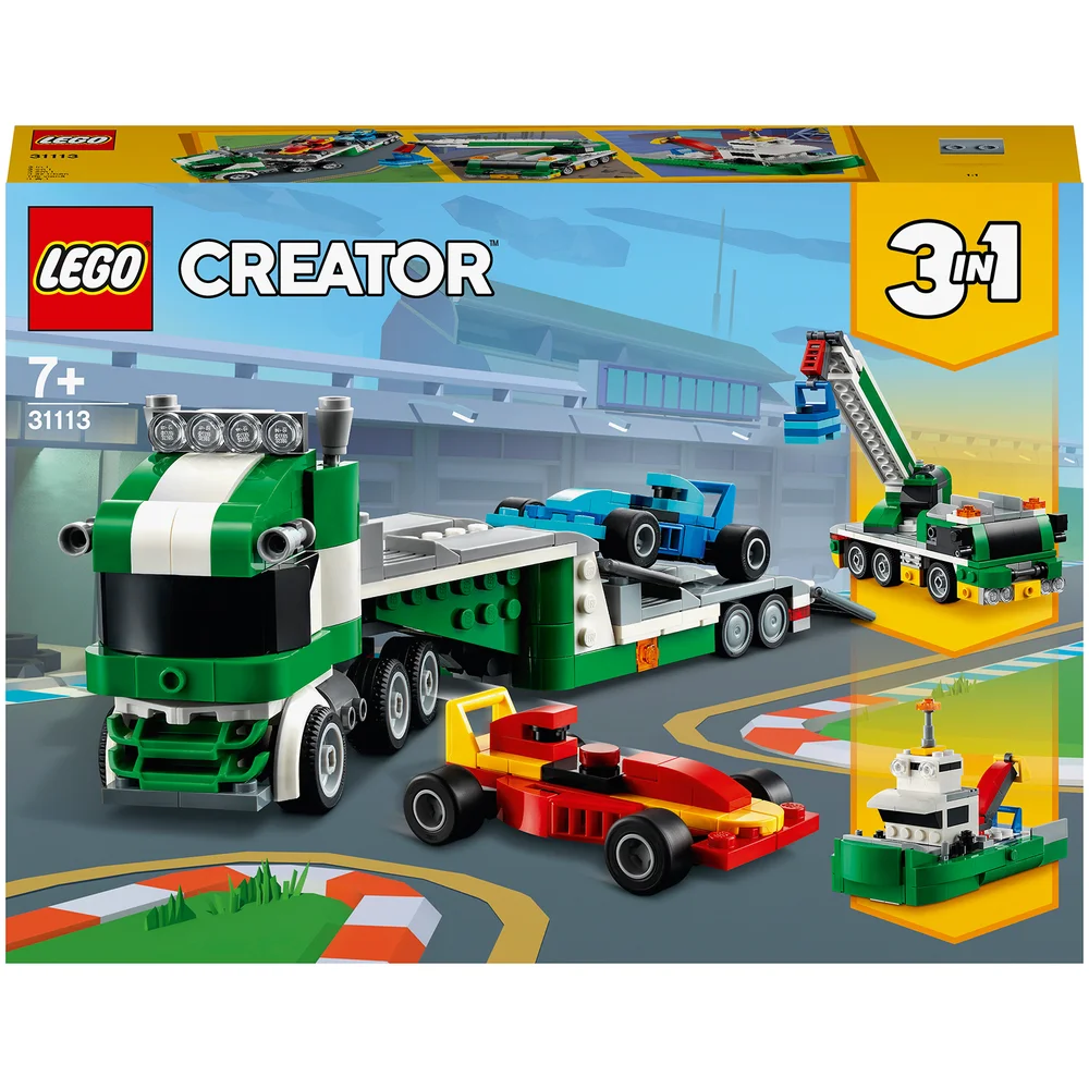 LEGO Creator : Le transporteur de voitures de course 3 en 1 (31113) Image 1