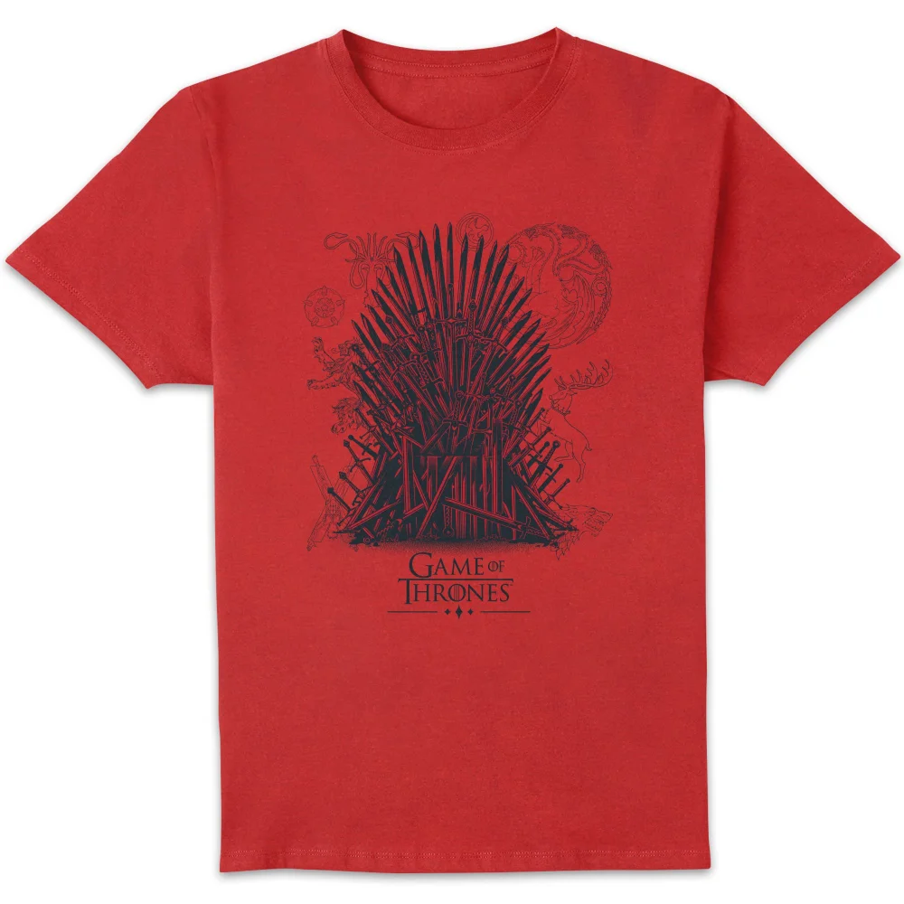 Game of Thrones The Iron Throne T-Shirt Homme - Rouge - S Image 1