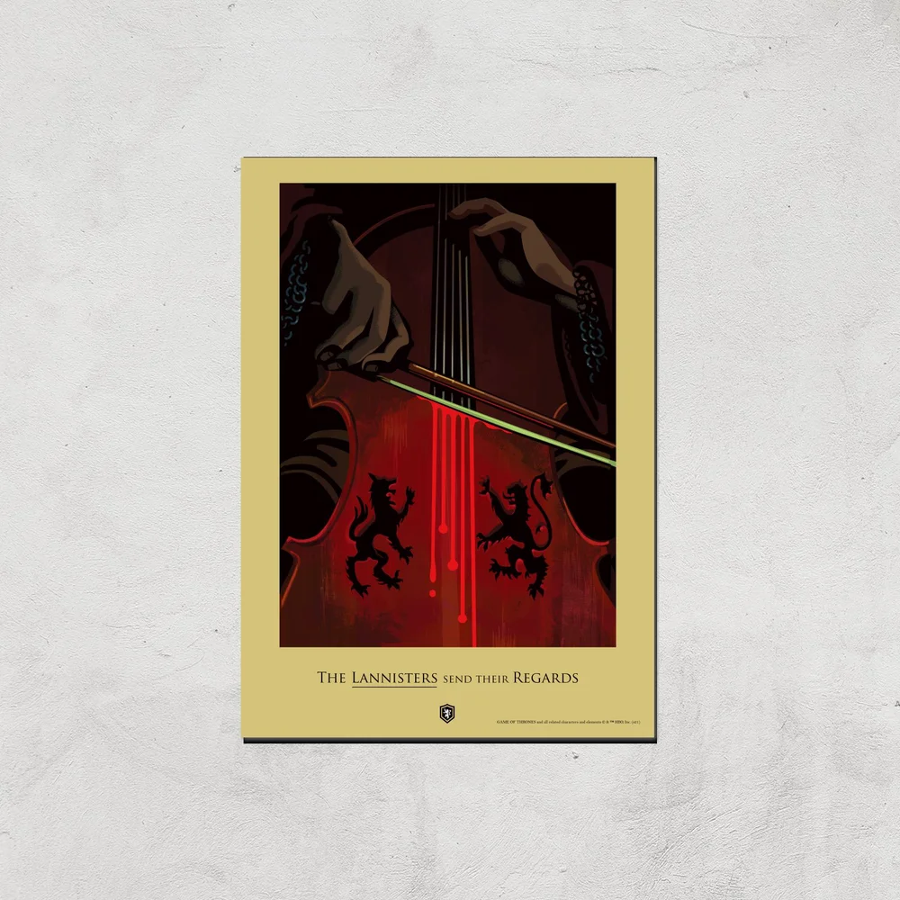 Game of Thrones Lannisters Affiche Artistique - A4 - Print Only Image 1