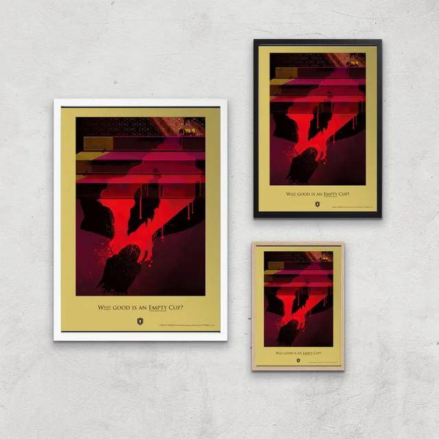 Game of Thrones Empty Cup Affiche Artistique